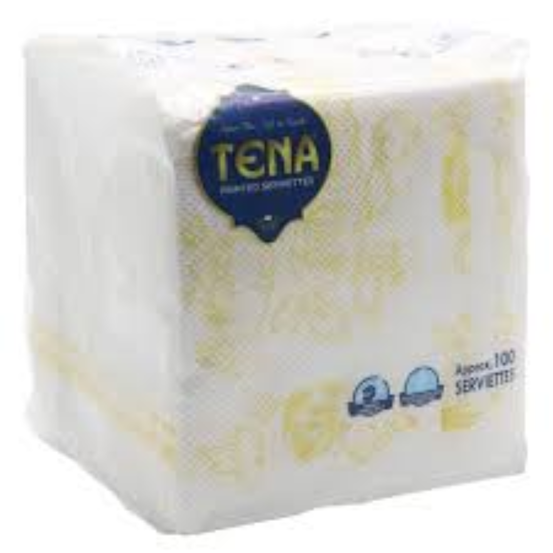 TENA SERVIETTES PRINTED 100S